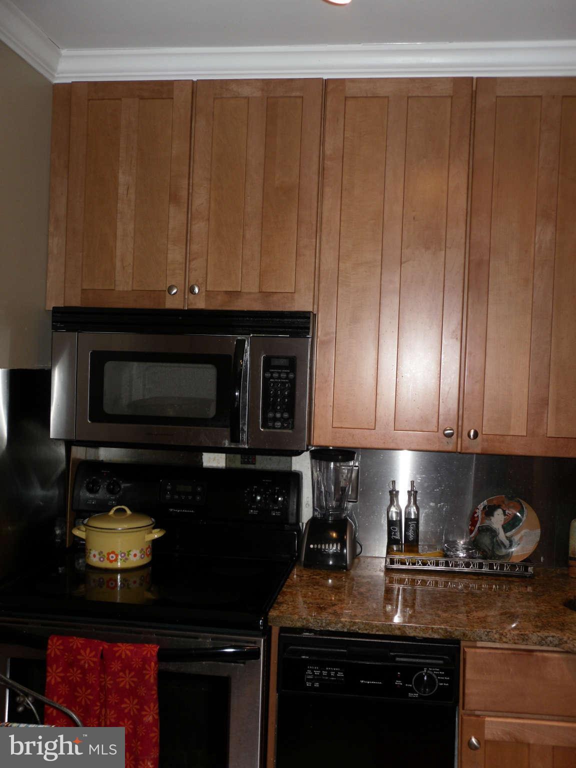 1435 4th Street Southwest, Unit B201 Washington, DC 20024 - Photo 3 of 22 a kitchen with a stove and a microwave