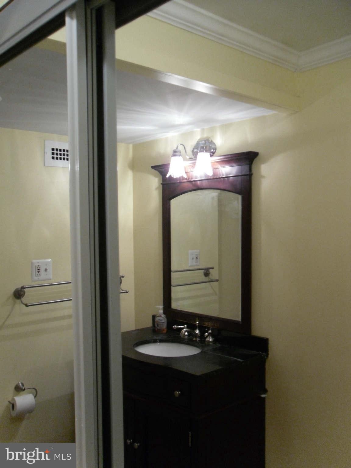 1435 4th Street Southwest, Unit B201 Washington, DC 20024 - Photo 10 of 22 a bathroom with a sink and a mirror