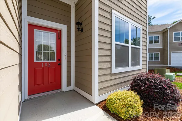 a view of a entryway door front of house
