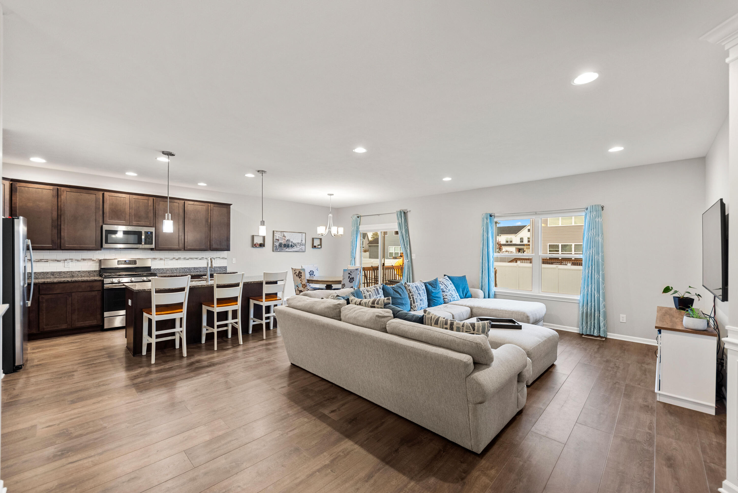 2451 Ritter Street Chesterton, IN 46304 - Photo 2 of 18 a living room with furniture kitchen and a wooden floor