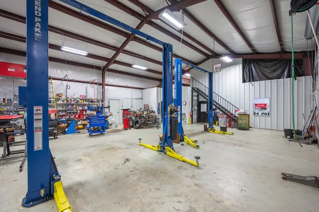 a room with storage and a white walls