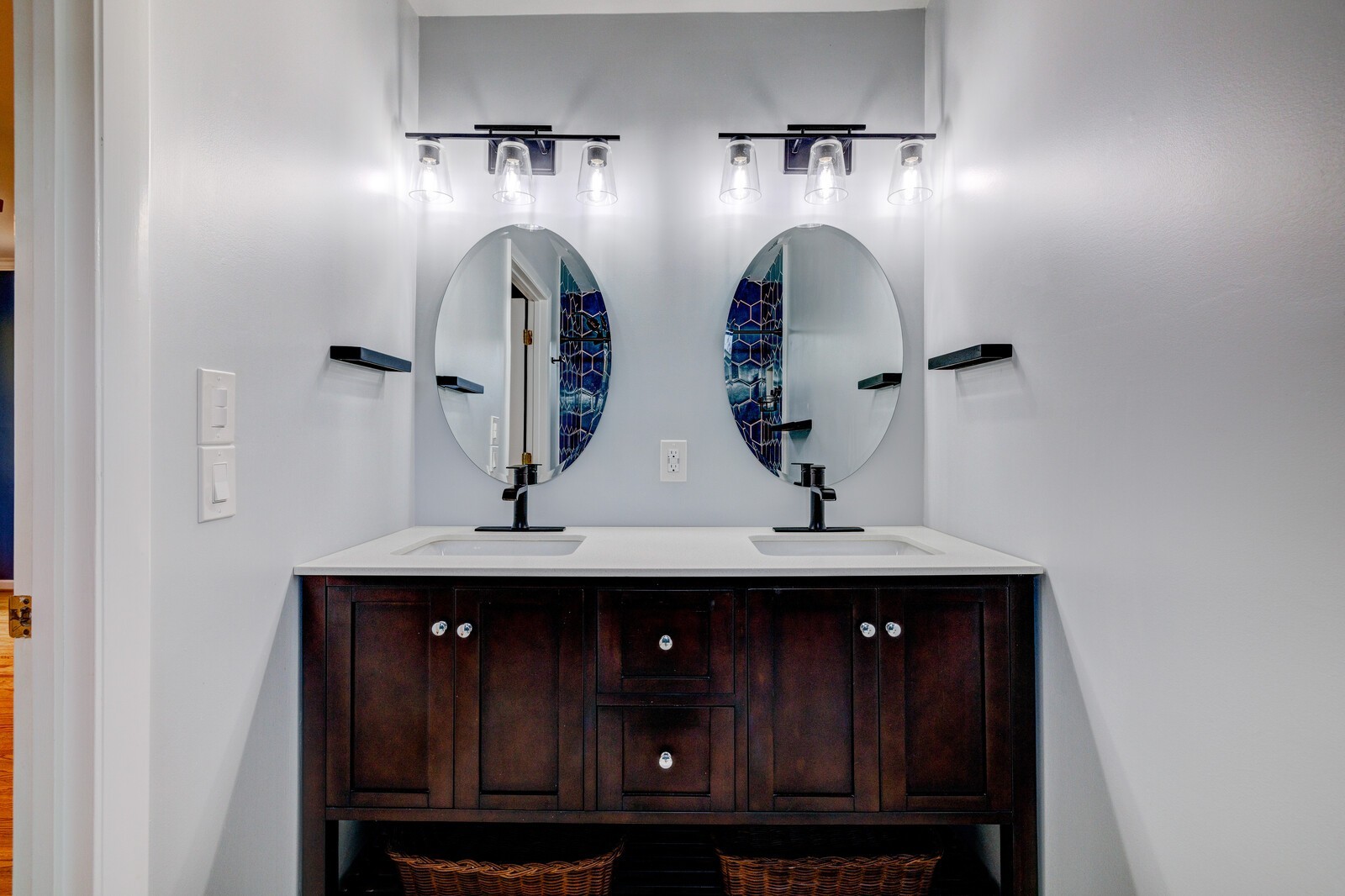 5075 Kittrell Road Nashville, TN 37221 - Photo 28 of 48 Recently renovated master bath enjoys double sinks and mirrors
