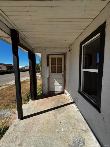a view of front door