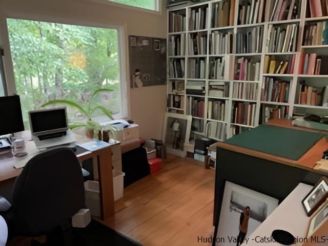 21 Broadview Road Woodstock, NY 12498 - Photo 3 of 10 a view of a workspace with furniture and a bookshelf