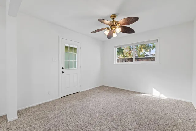 a bathroom with 2 sink and a mirror
