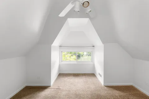 an entryway in a room with a window