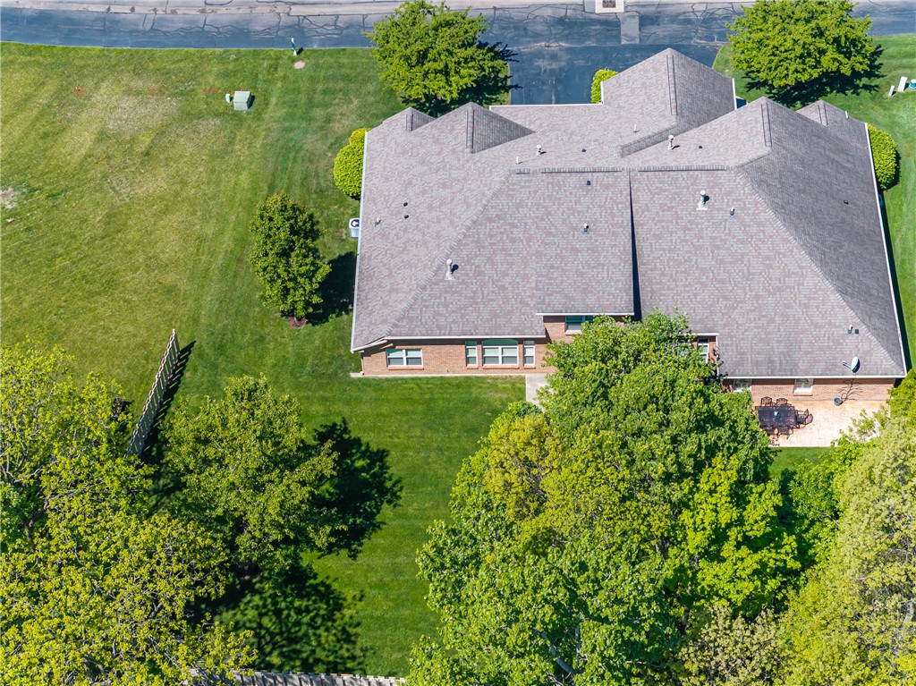 1105 Napa Ridge Dayton, OH 45458 - Photo 45 of 58 An aerial perspective reveals a residence with expansive grounds and mature trees.