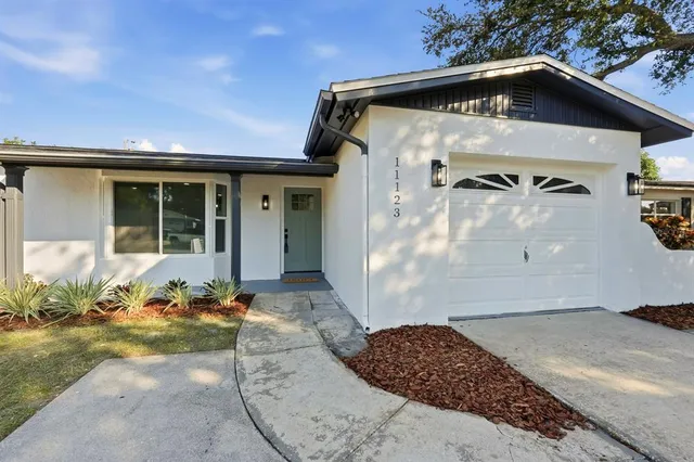 a front view of a house