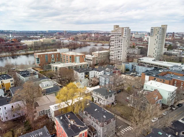 an aerial view of a city with lots of residential buildings