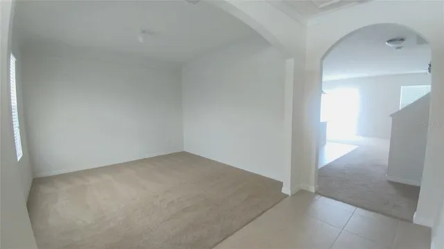 an empty room with a window