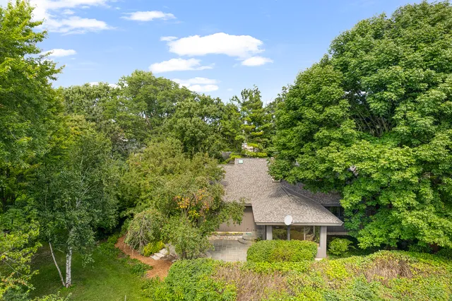 a house view with a garden space