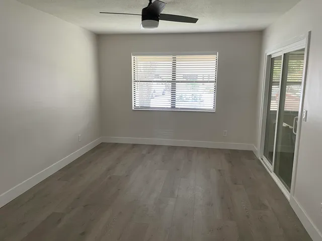 an empty room with a window