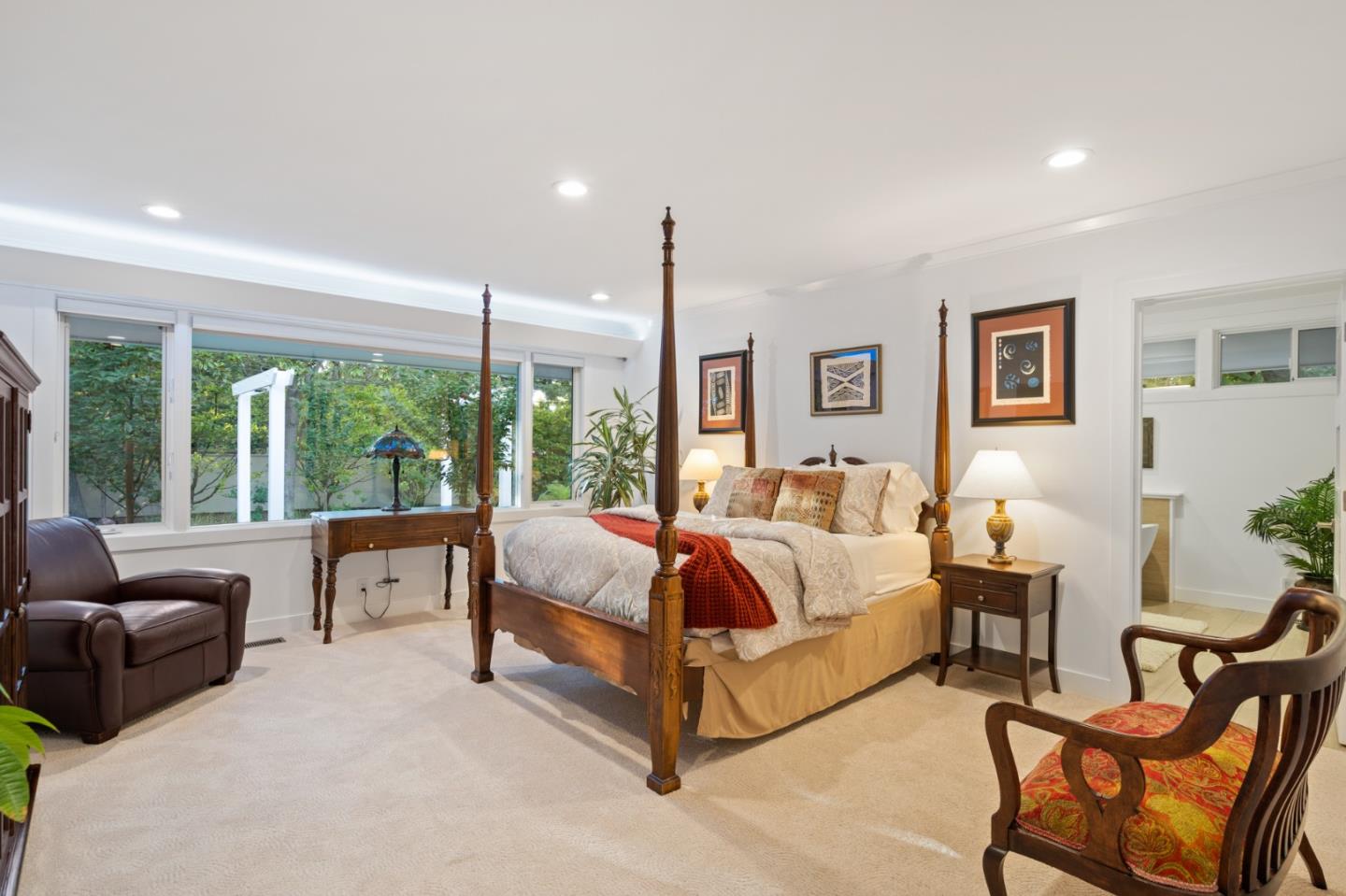 89 Selby Lane Atherton, CA 94027 - Photo 38 of 59 a bed room with couch and a large window