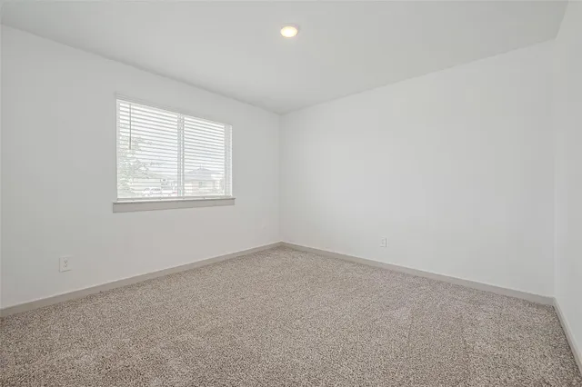 an empty room with closet