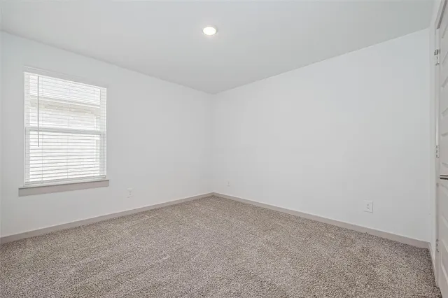 an empty room with closet