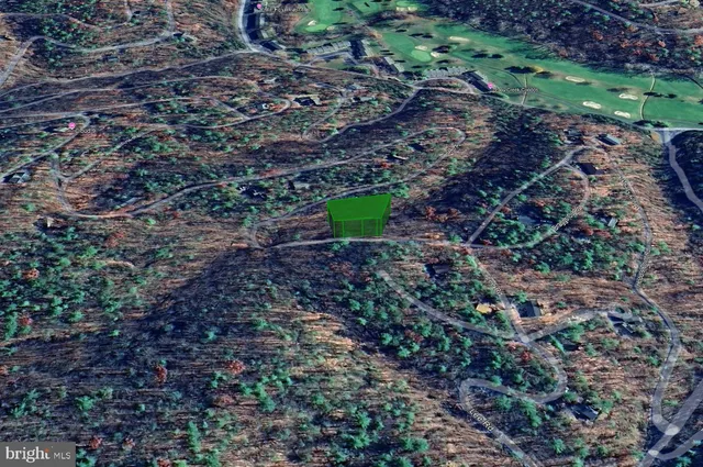 a aerial view of a backyard