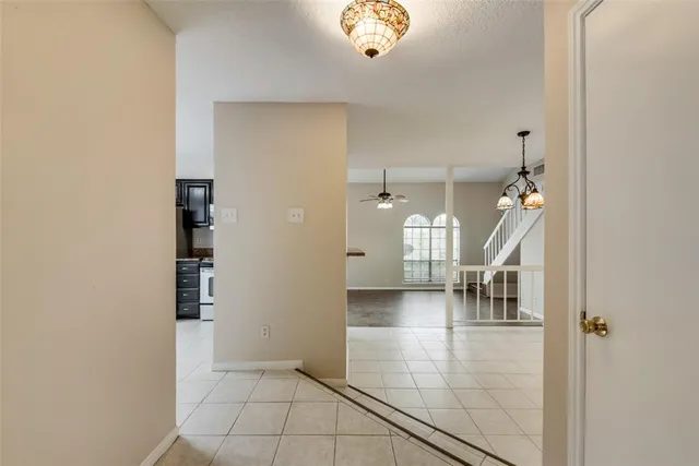 an entryway of a room and a view of bedroom