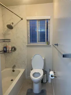 a bathroom with a toilet and a sink