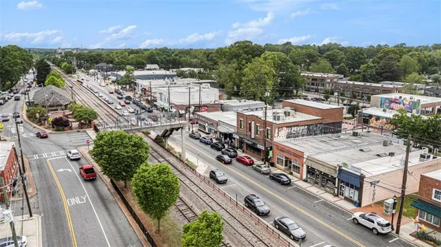a view of a city with tall buildings