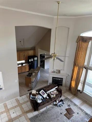 a room with furniture and a window