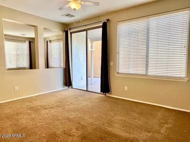 an empty room with a window