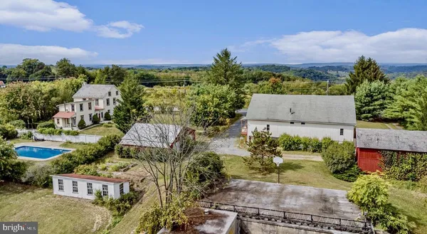 an aerial view of multiple house