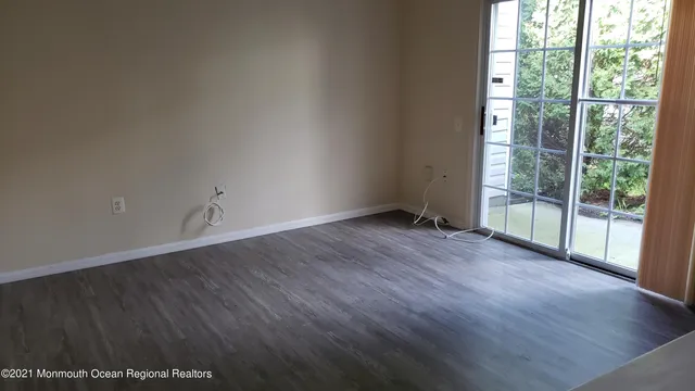 an empty room with closet