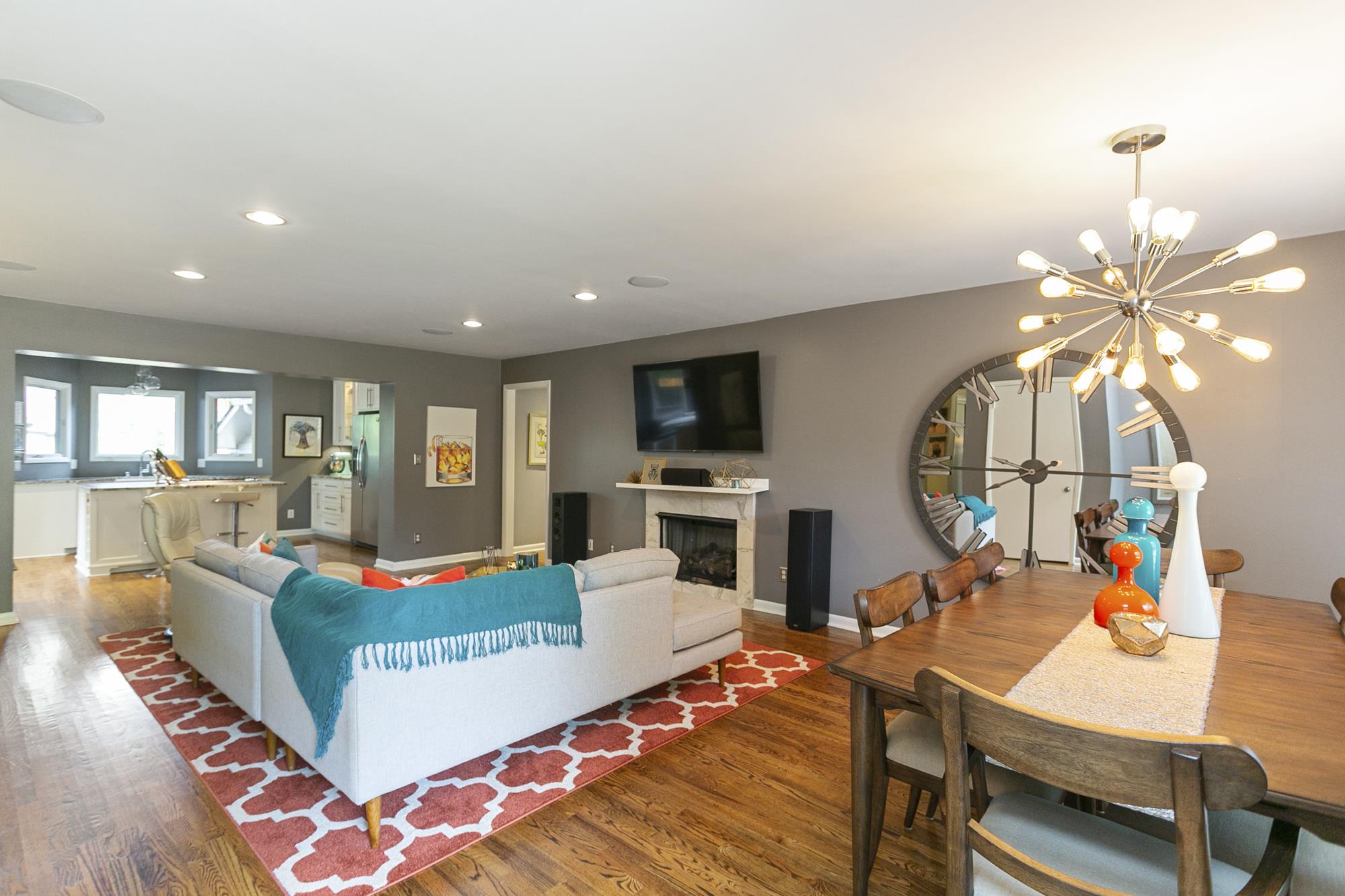 129 Laird Road Nashville, TN 37205 - Photo 4 of 27 Living Room with fireplace.