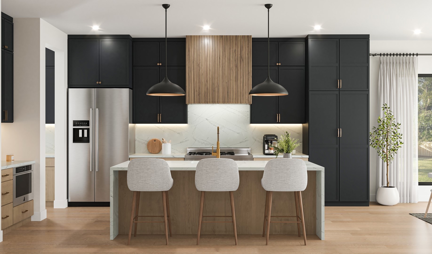 1527 Thornton Road Houston, TX 77018 - Photo 4 of 8 Representative rendering of a similar floor plan and design scheme