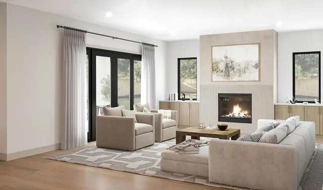 a bedroom with a bed a window and painting on the wall