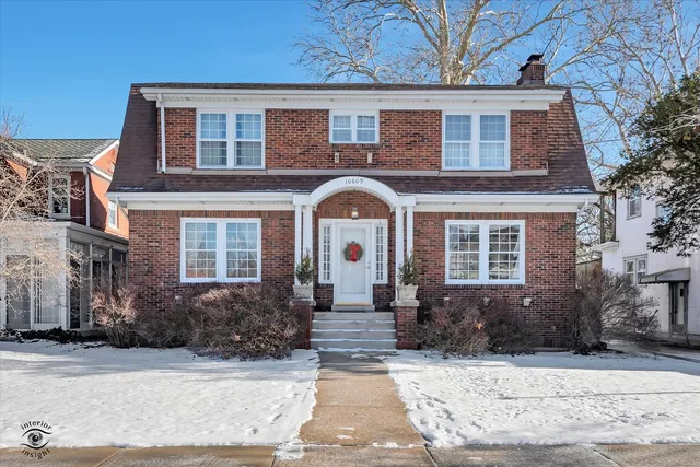 a front view of a house