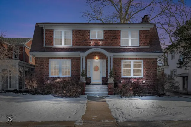 a front view of a house