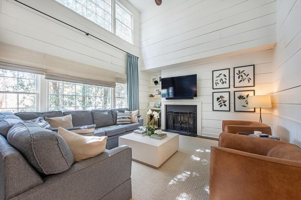 3211 Circle Oaks Drive Southeast Atlanta, GA 30339 - Photo 5 of 50 a living room with fireplace furniture and a flat screen tv