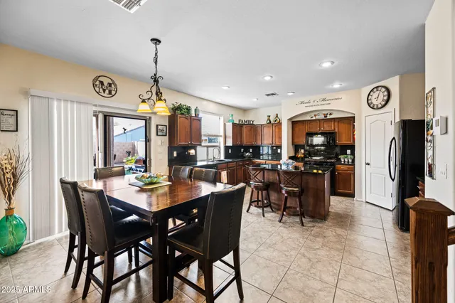 a view of a dining room and livingroom