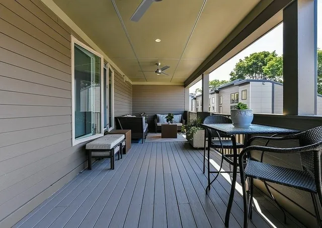 a outdoor space with chairs