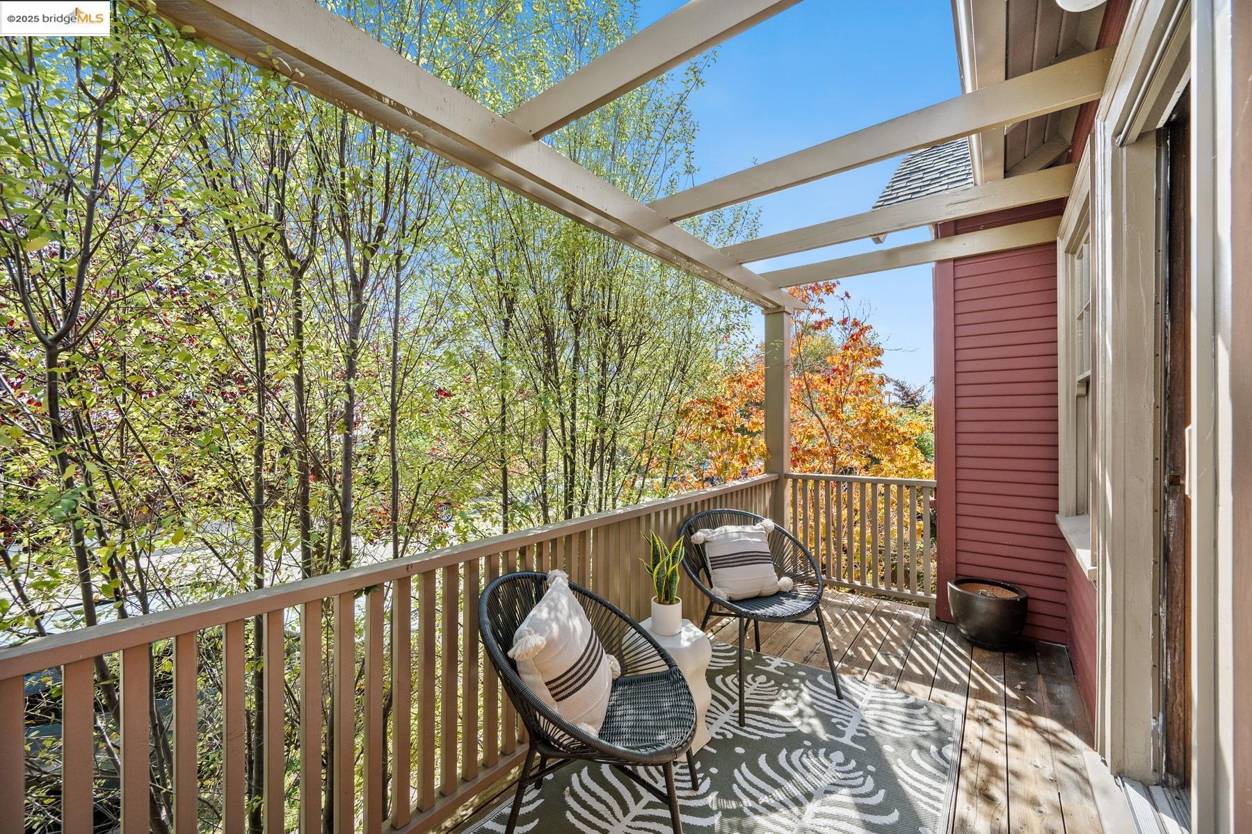 1614 Posen Avenue Berkeley, CA 94707 - Photo 12 of 60 a balcony with chairs and a table