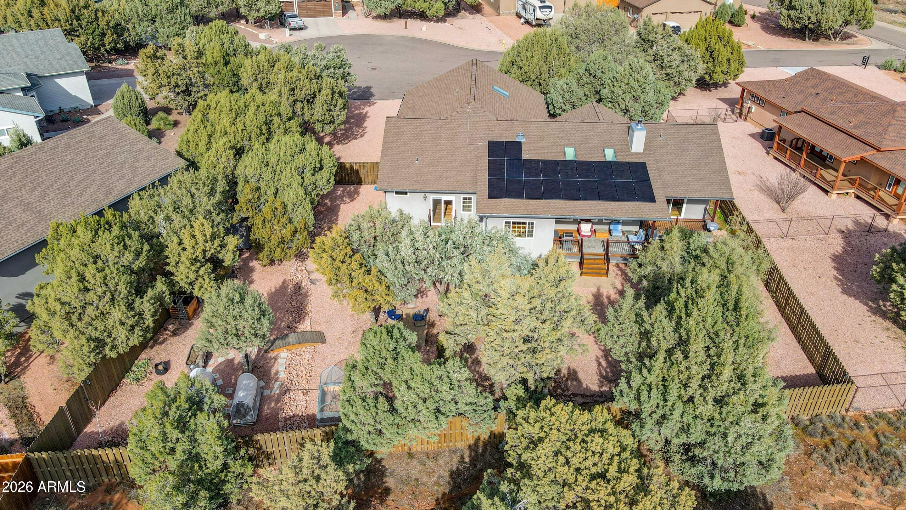 1703 West Dillon Way Payson, AZ 85541 - Photo 55 of 56 an aerial view of a house with a yard