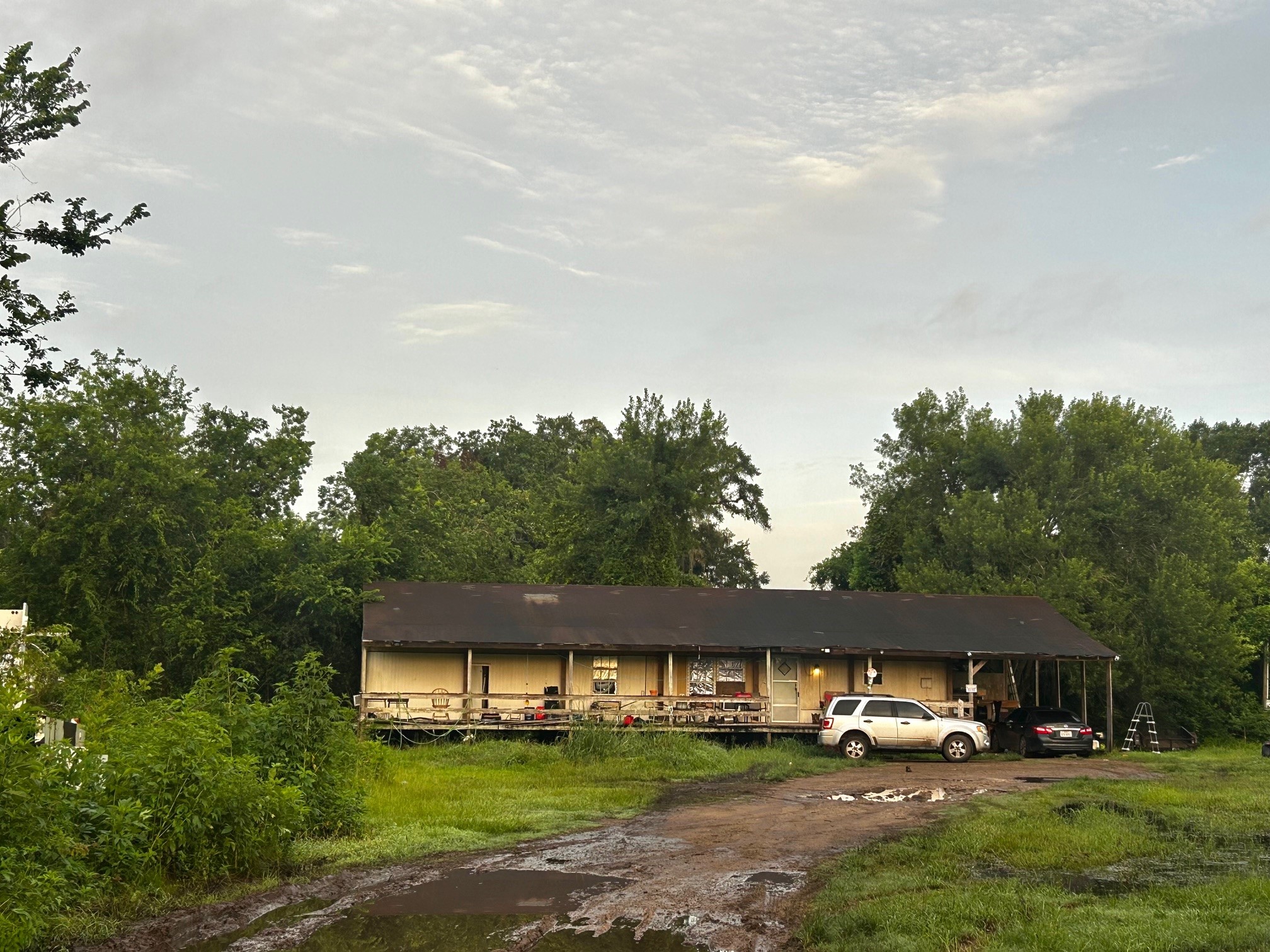 8748 Farm To Market Road 524 Sweeny, TX 77480 - Photo 2 of 6 a view of a white house with a big yard and large trees
