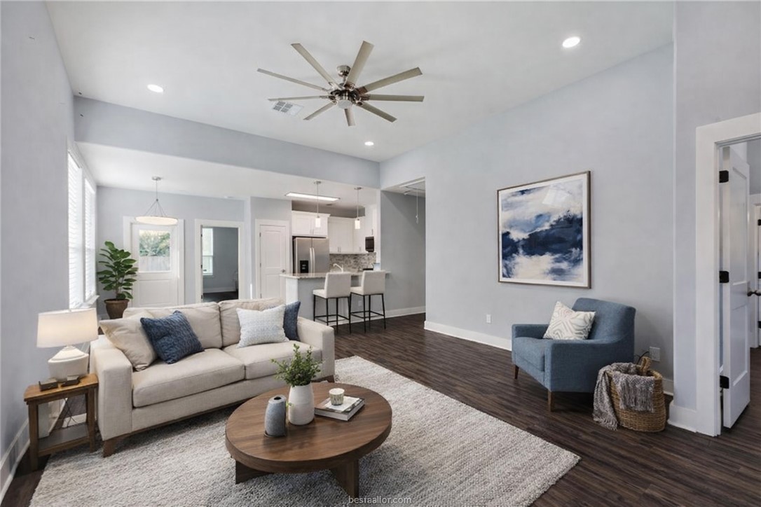 507 Walnut Street Bryan, TX 77803 - Photo 5 of 23 a living room with furniture and a wooden floor