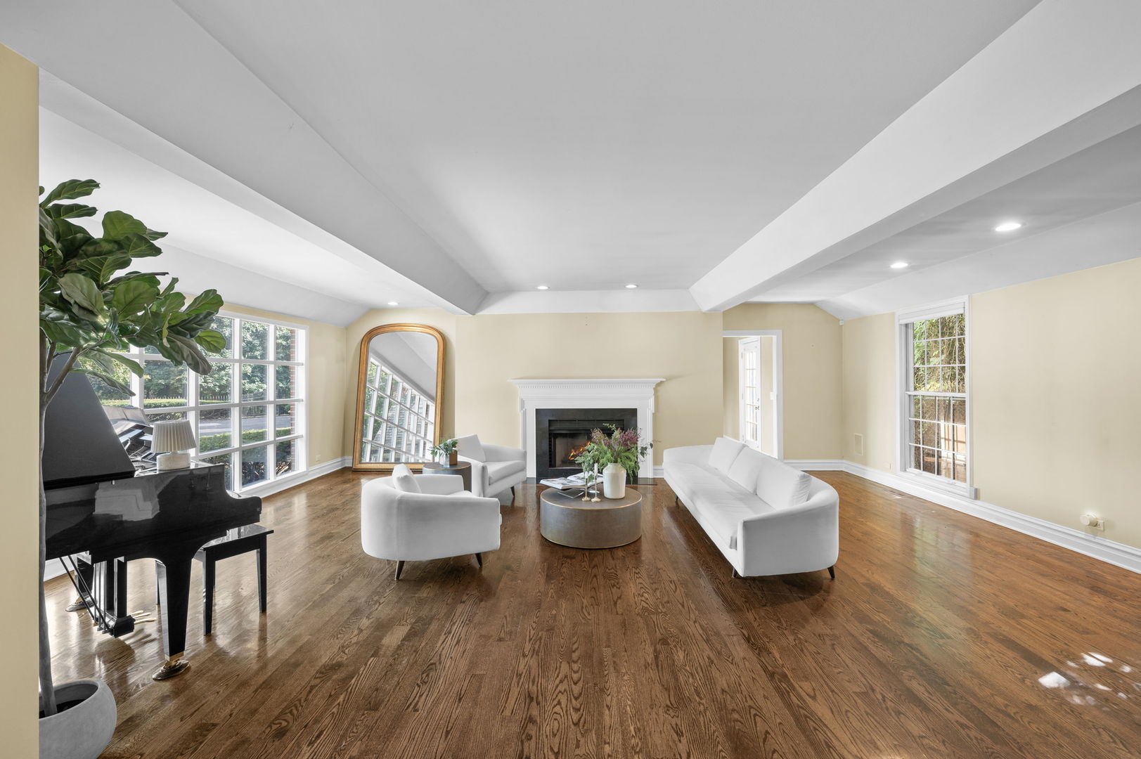 250 South Sheridan Road Lake Forest, IL 60045 - Photo 6 of 30 a living room with fireplace furniture and a wooden floor