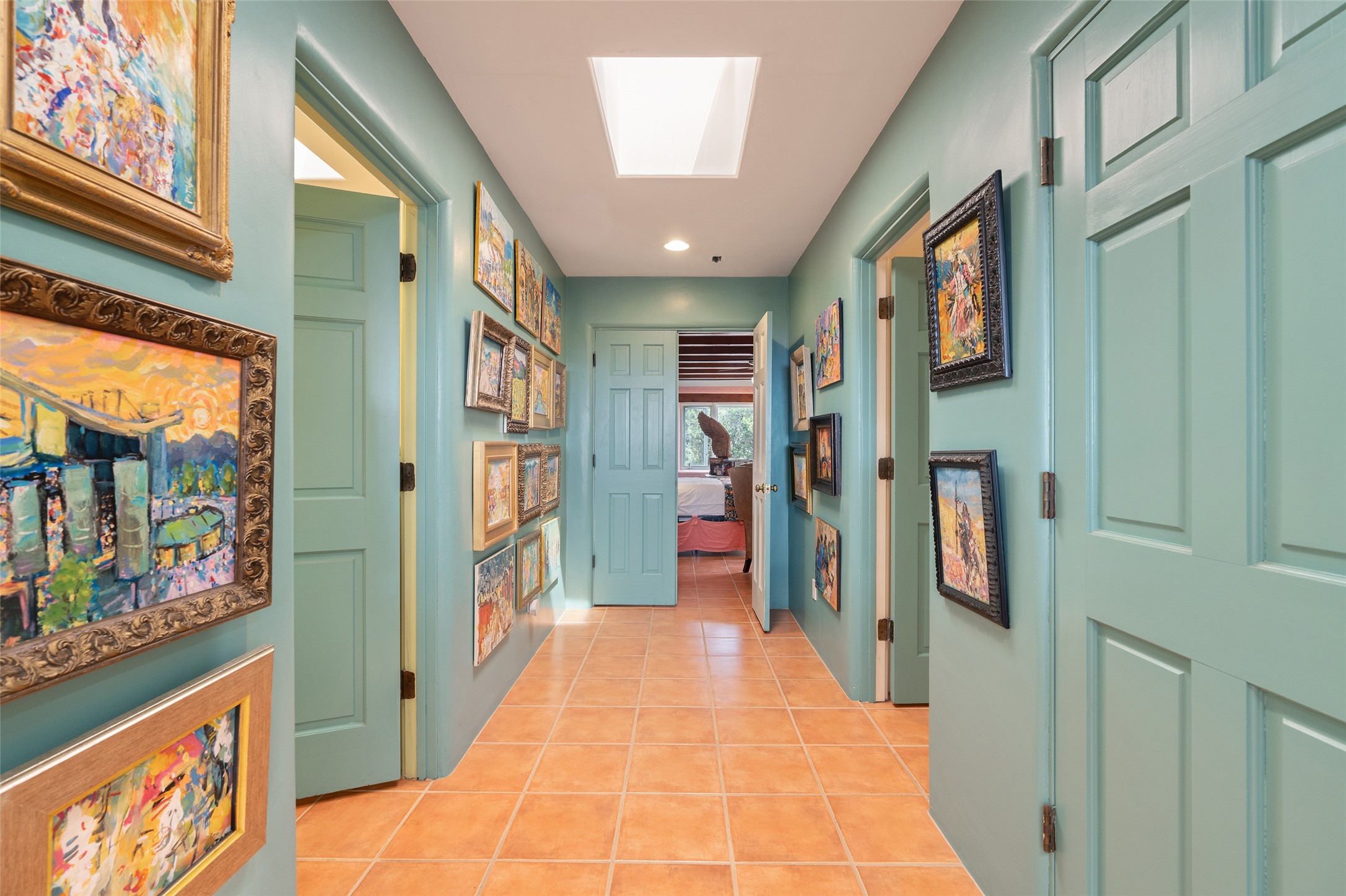8 San Juan Ranch Road Santa Fe, NM 87506 - Photo 44 of 65 Hallway to 2 Guest Bedrooms