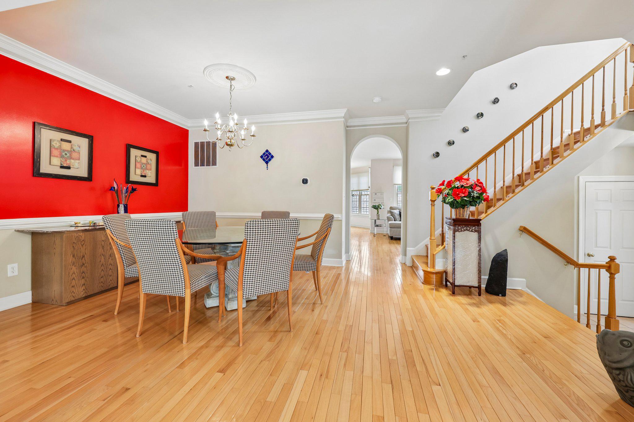 331 Alfandre Street Gaithersburg, MD 20878 - Photo 6 of 38 Elegant dining room with vibrant accents.