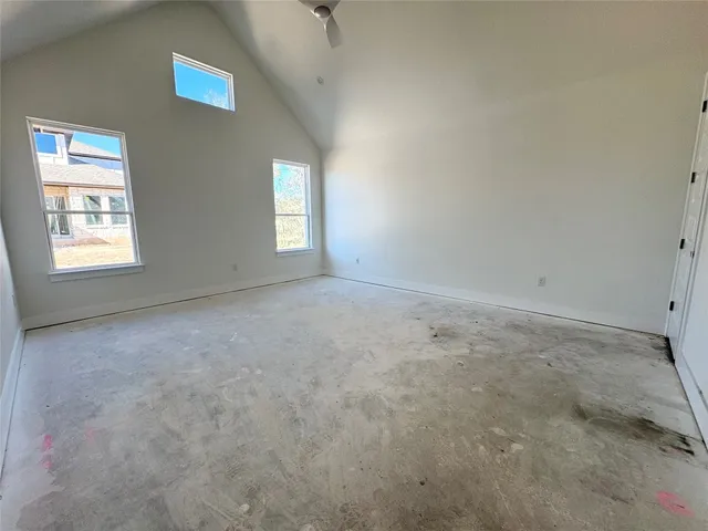 a view of an empty room and window