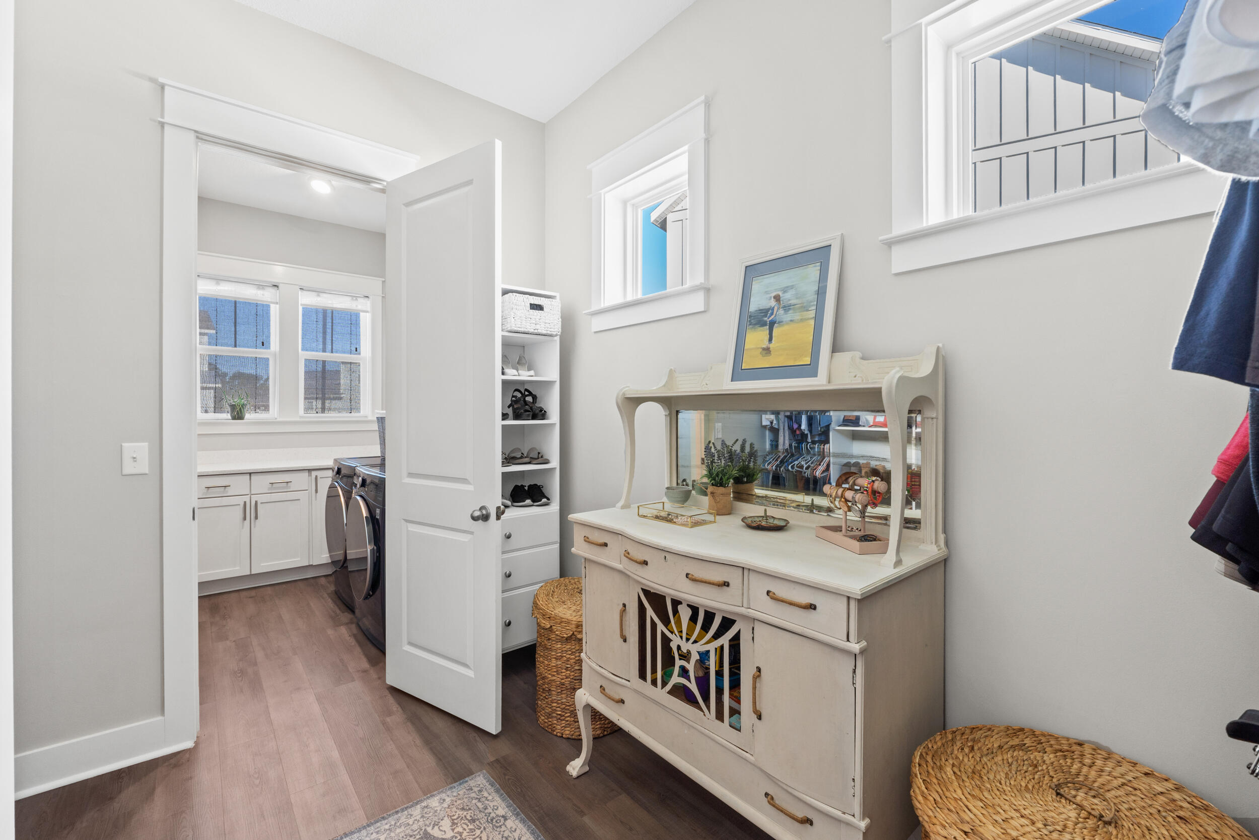 1313 North Discovery Loop Panama City, FL 32405 - Photo 18 of 50 a utility room with a sink washer and dryer