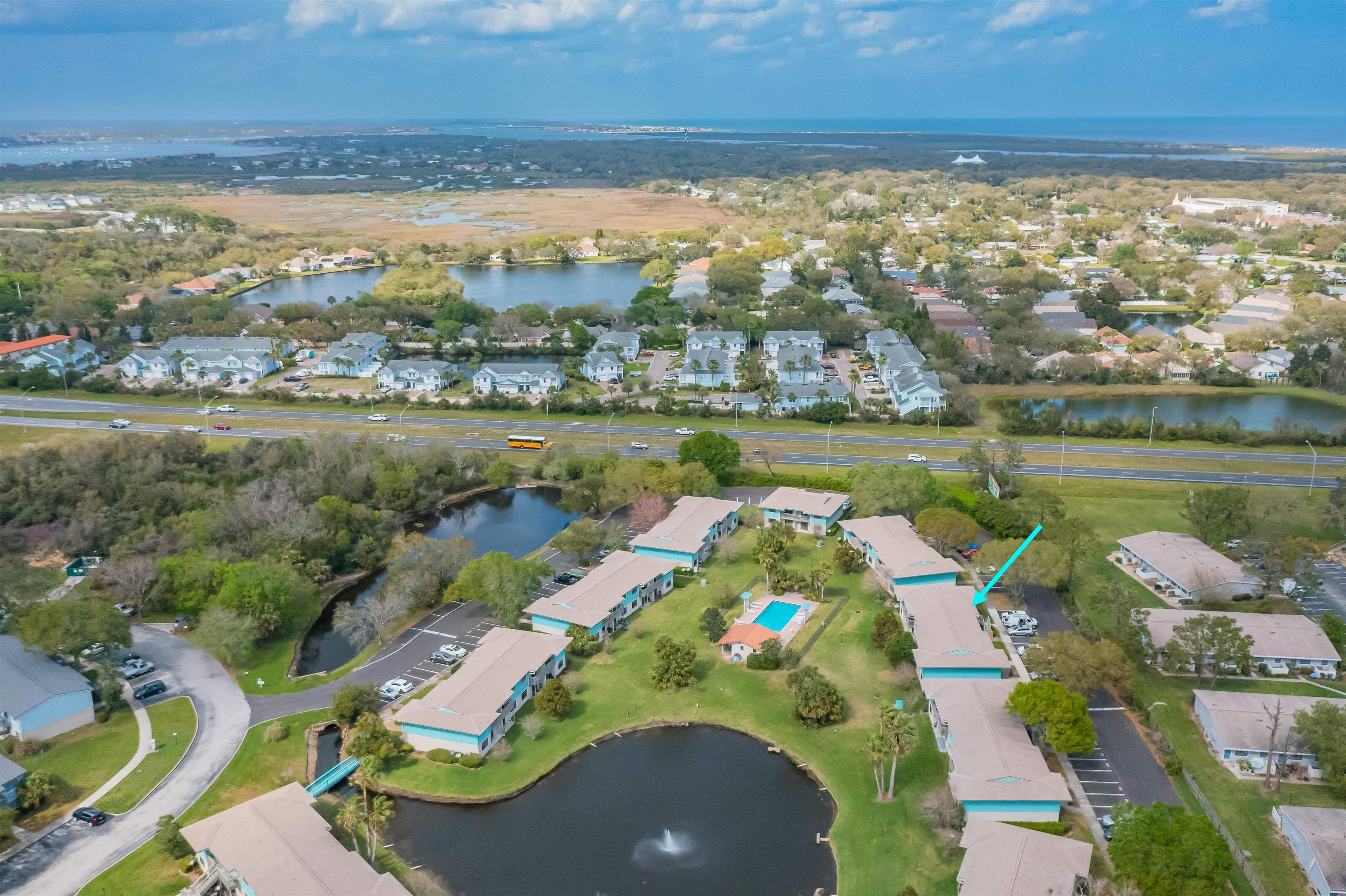 650 West Pope Road, Unit 240 St. Augustine, FL 32080 - Photo 33 of 35 a view of a lake with a city view