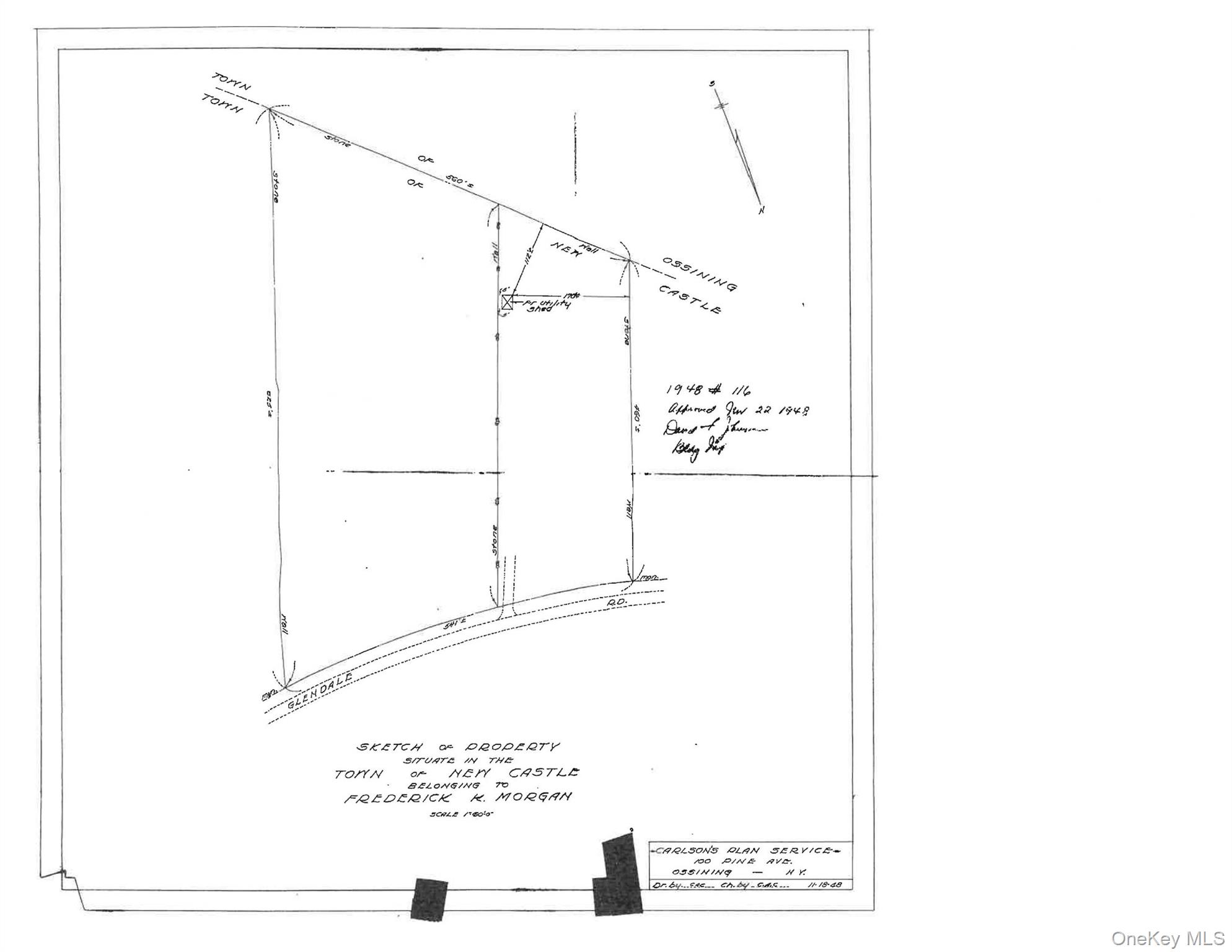 14 Glendale Road Ossining, NY 10562 - Photo 8 of 18 Property " Sketch " Dated 1948.