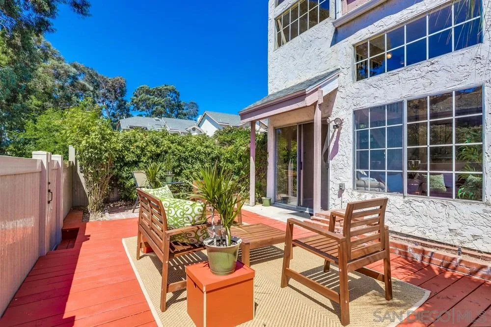 8701 Spring Canyon Drive Spring Valley, CA 91977 - Photo 20 of 24 a view of a patio with couple of chairs and potted plants