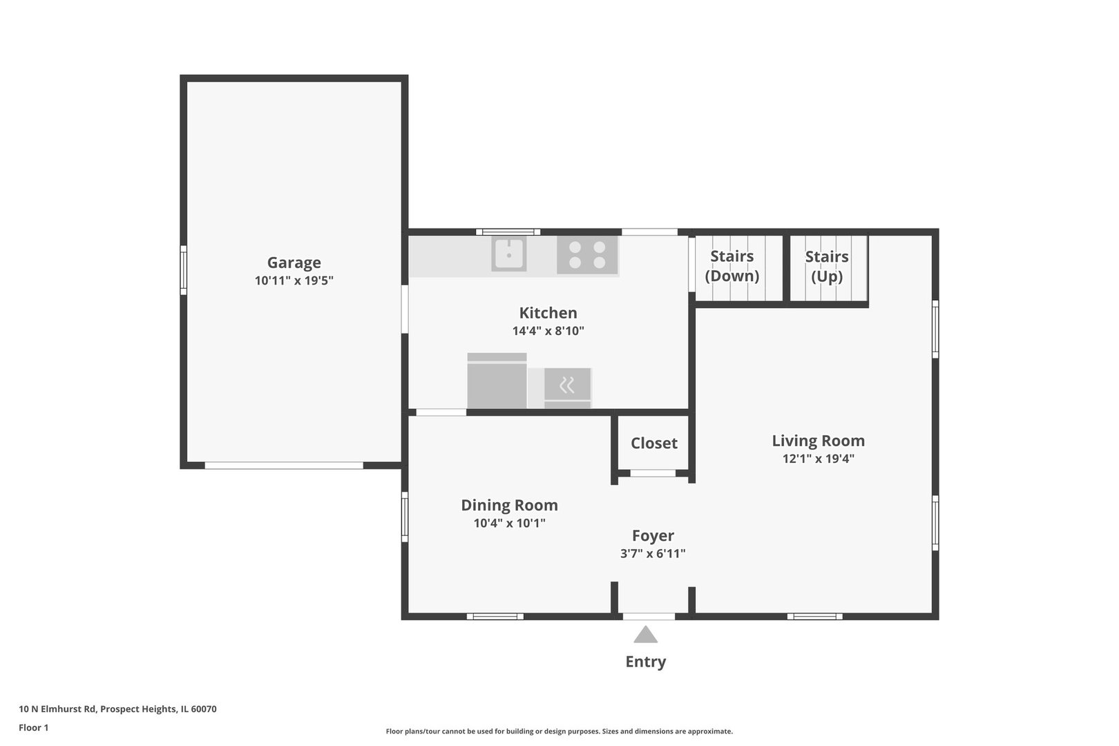 10 North Elmhurst Road Prospect Heights, IL 60070 - Photo 48 of 50 a picture of a bench in a white wall