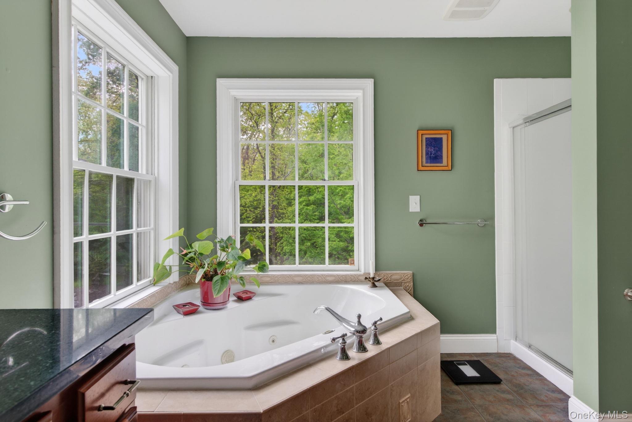 189 Bush Road Stone Ridge, NY 12484 - Photo 22 of 49 a bath tub sitting in a bathroom next to a window