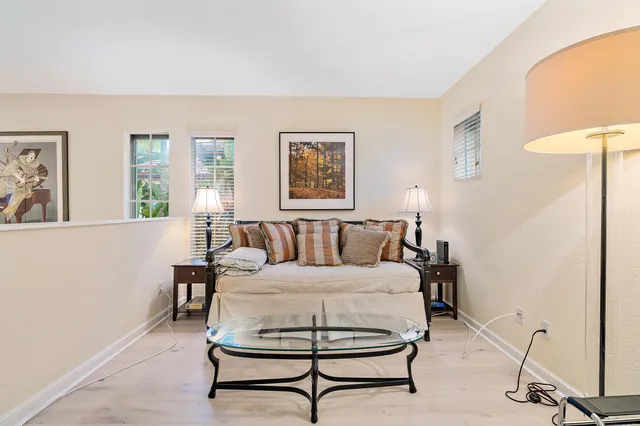 a bedroom with a bed and a closet